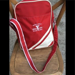 SALE 💃🏻SOREN RED & WHITE TRACK NEW YORK BAG